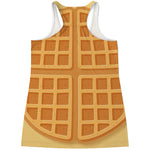 Round Waffle Print Women's Racerback Tank Top
