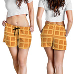 Round Waffle Print Women's Shorts