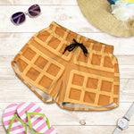 Round Waffle Print Women's Shorts