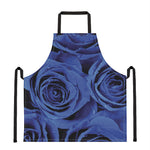 Royal Blue Rose Print Apron