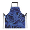 Royal Blue Rose Print Apron