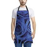 Royal Blue Rose Print Apron