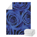 Royal Blue Rose Print Blanket