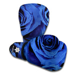 Royal Blue Rose Print Boxing Gloves