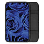 Royal Blue Rose Print Car Center Console Cover