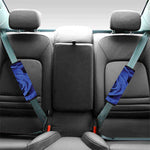 Royal Blue Rose Print Car Seat Belt Covers