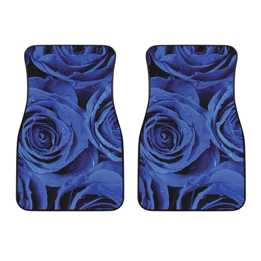Royal Blue Rose Print Front Car Floor Mats