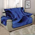 Royal Blue Rose Print Half Sofa Protector