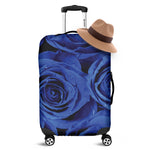 Royal Blue Rose Print Luggage Cover
