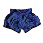 Royal Blue Rose Print Muay Thai Boxing Shorts