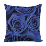 Royal Blue Rose Print Pillow Cover