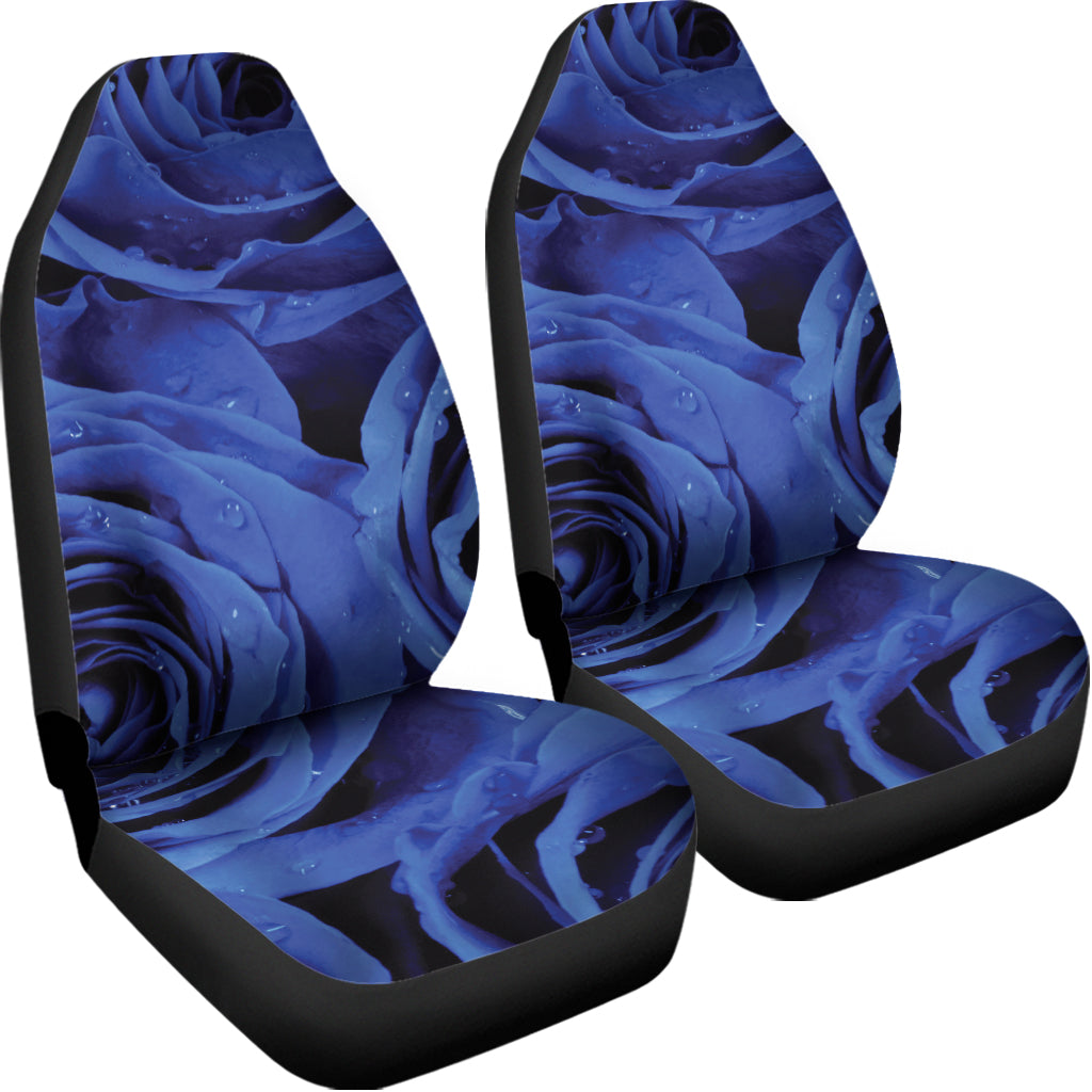 Royal Blue Rose Print Universal Fit Car Seat Covers