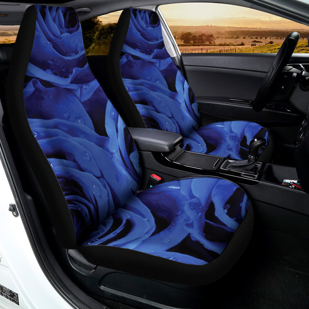 Royal Blue Rose Print Universal Fit Car Seat Covers