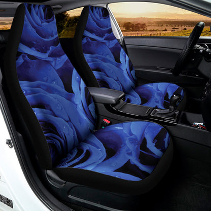 Royal Blue Rose Print Universal Fit Car Seat Covers
