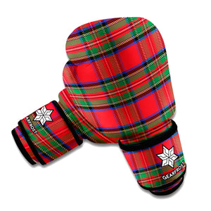 Royal Stewart Tartan Pattern Print Boxing Gloves