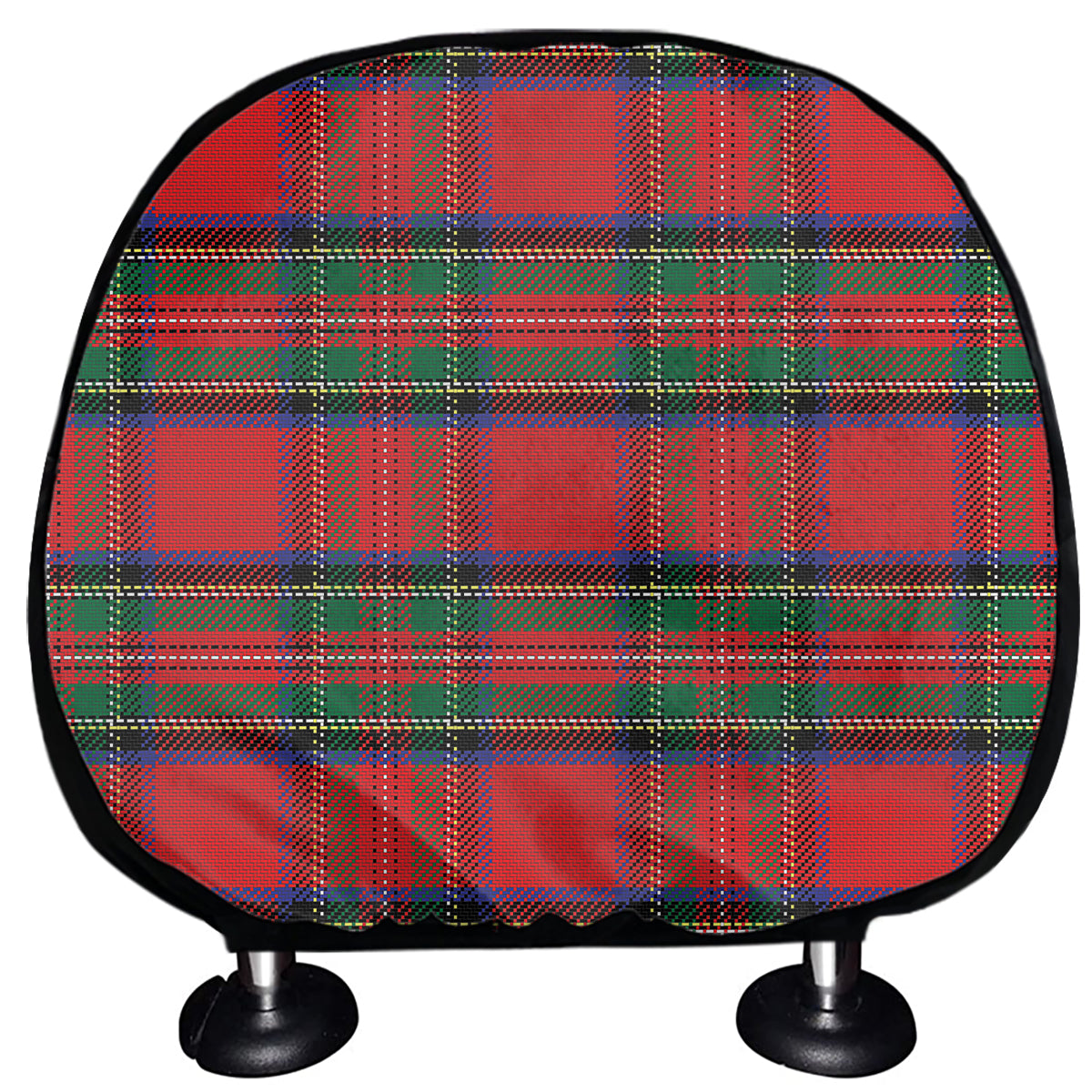 Royal Stewart Tartan Pattern Print Car Headrest Covers