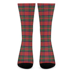 Royal Stewart Tartan Pattern Print Crew Socks