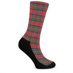 Royal Stewart Tartan Pattern Print Crew Socks