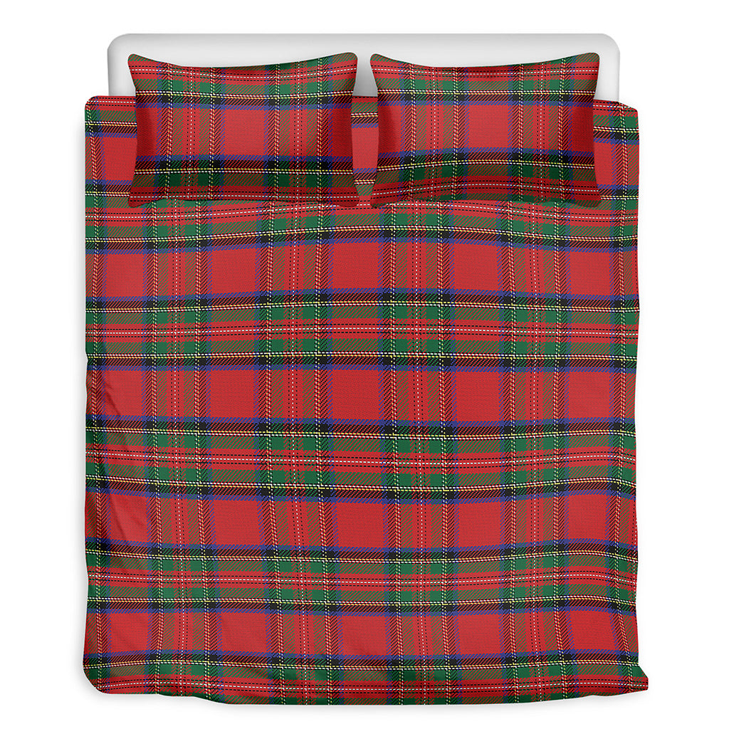 Royal Stewart Tartan Pattern Print Duvet Cover Bedding Set