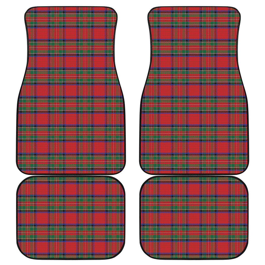 Royal Stewart Tartan Pattern Print Front and Back Car Floor Mats