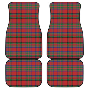 Royal Stewart Tartan Pattern Print Front and Back Car Floor Mats