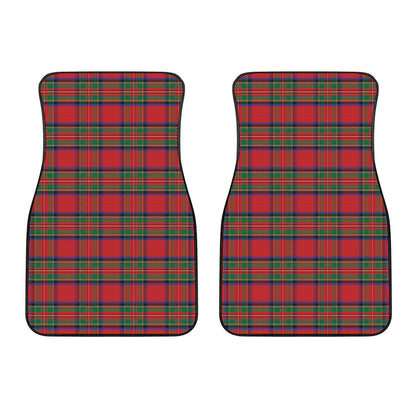 Royal Stewart Tartan Pattern Print Front Car Floor Mats