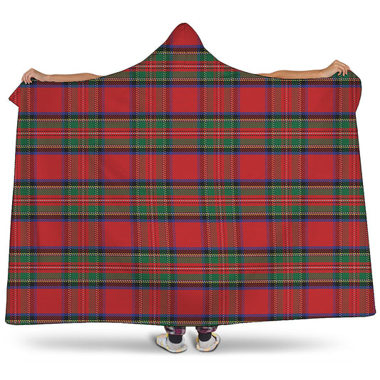 Royal Stewart Tartan Pattern Print Hooded Blanket