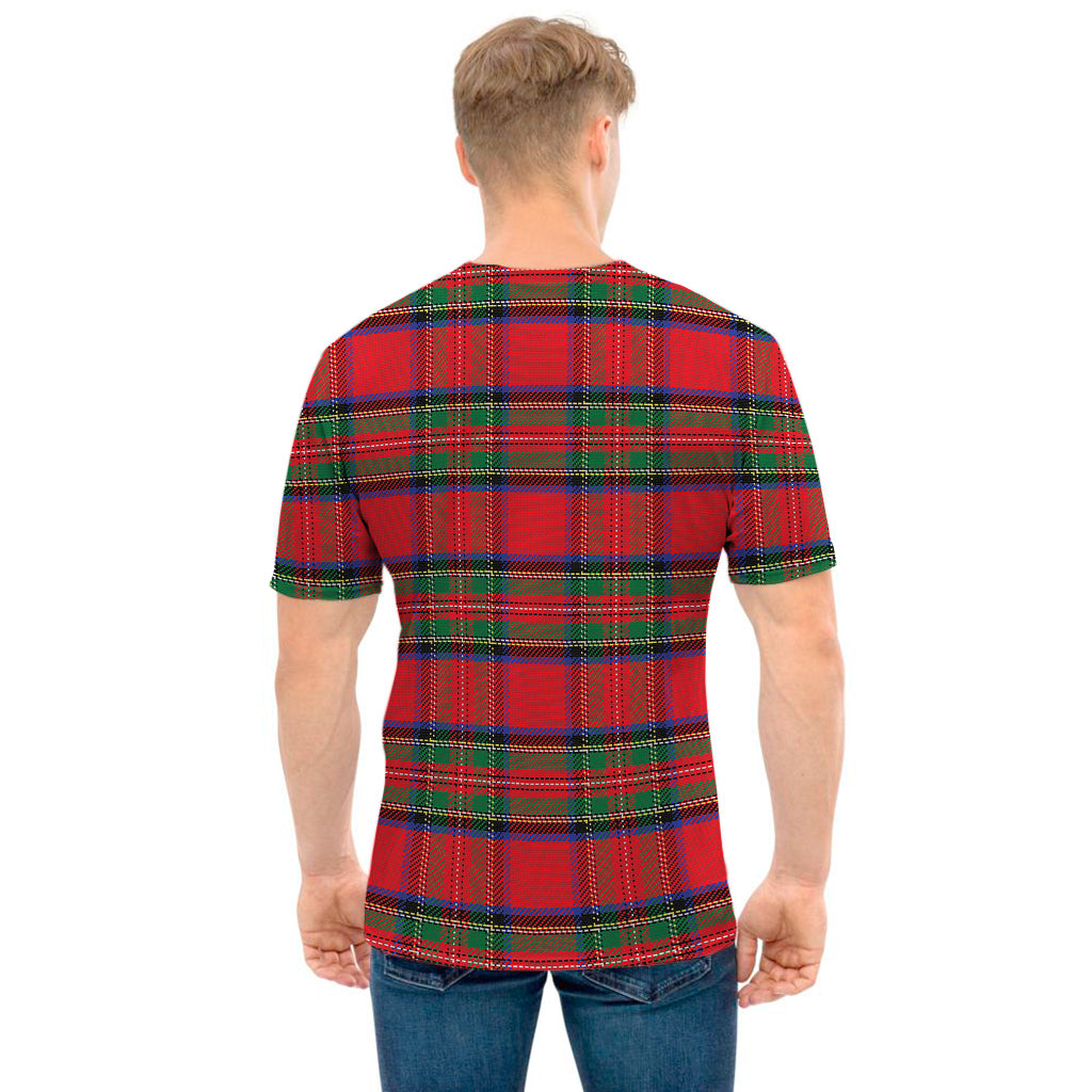 Royal Stewart Tartan Pattern Print Men's T-Shirt