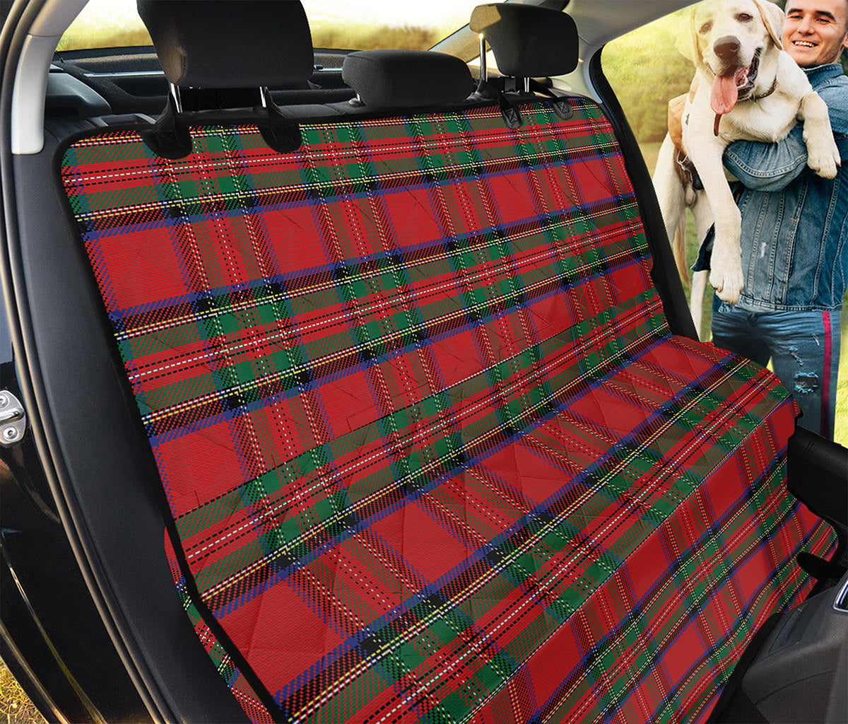 Royal Stewart Tartan Pattern Print Pet Car Back Seat Cover