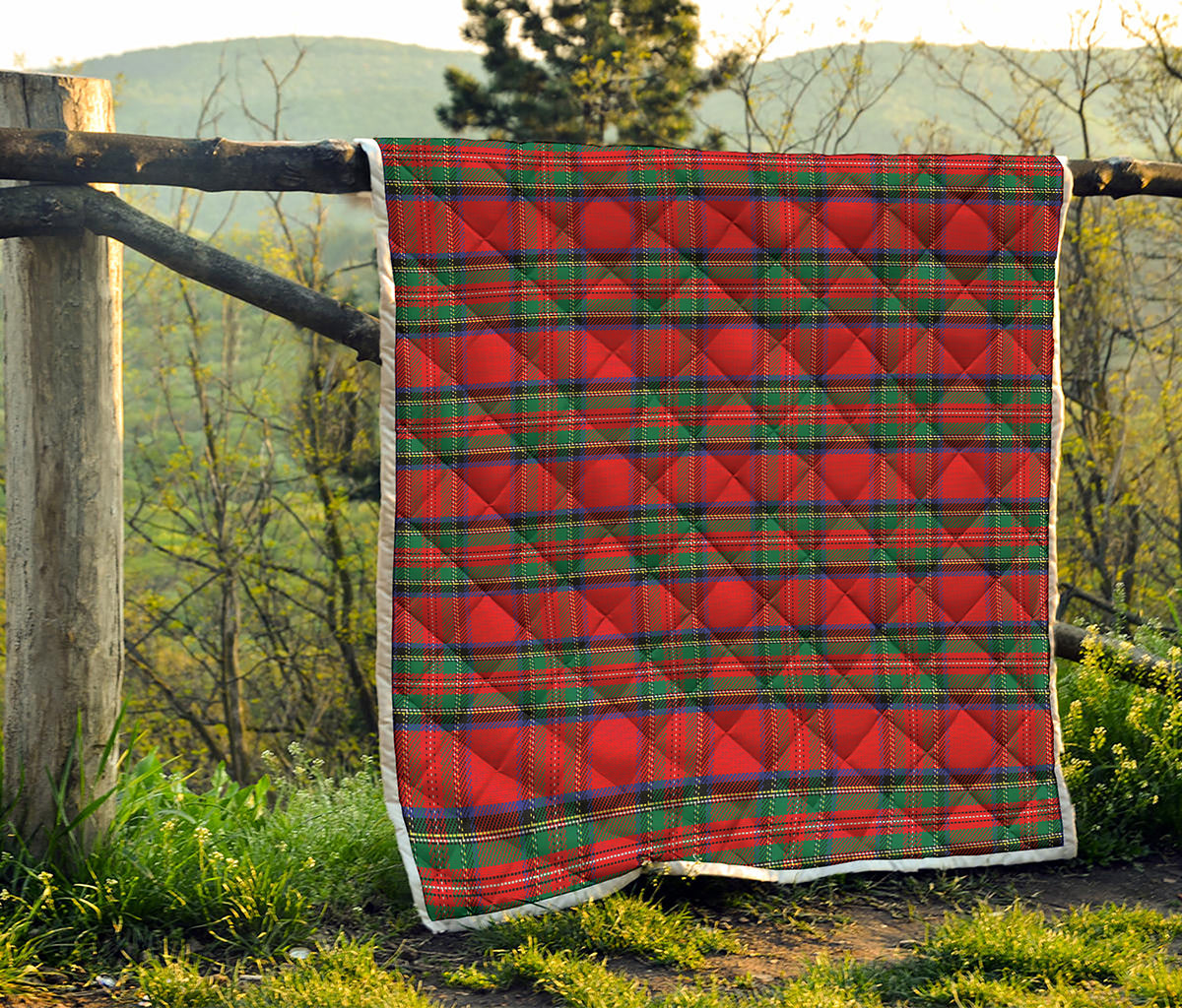 Royal Stewart Tartan Pattern Print Quilt
