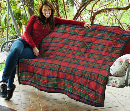Royal Stewart Tartan Pattern Print Quilt