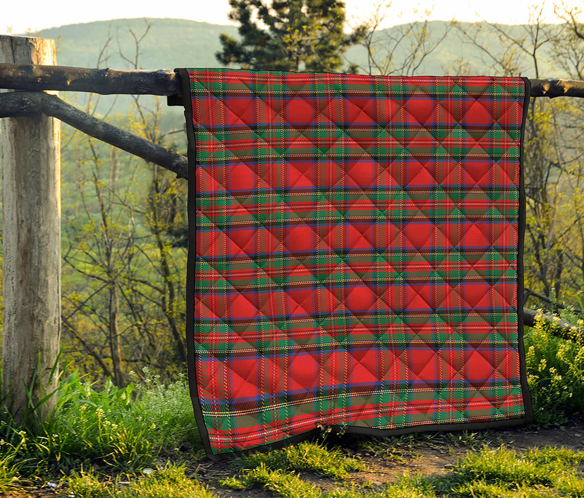 Royal Stewart Tartan Pattern Print Quilt