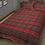 Royal Stewart Tartan Pattern Print Quilt Bed Set