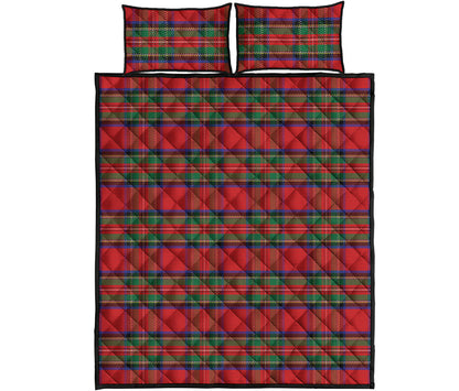Royal Stewart Tartan Pattern Print Quilt Bed Set
