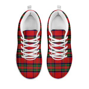 Royal Stewart Tartan Pattern Print White Sneakers