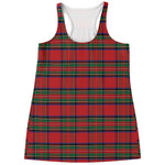 Royal Stewart Tartan Pattern Print Women's Racerback Tank Top