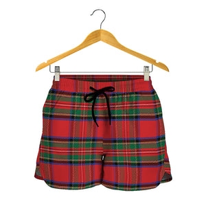 Royal Stewart Tartan Pattern Print Women's Shorts