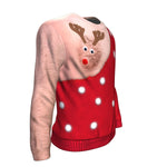 Rudolph Light Skin Ugly Christmas Unisex Crewneck Sweatshirt GearFrost