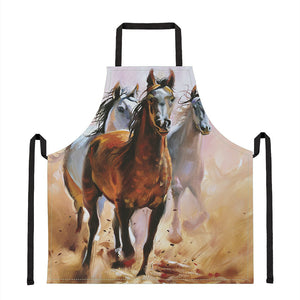 Running Horses Painting Print Apron