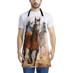 Running Horses Painting Print Apron