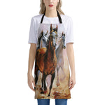 Running Horses Painting Print Apron