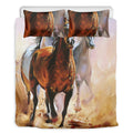 Running Horses Painting Print Duvet Cover Bedding Set