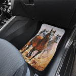 Running Horses Painting Print Front and Back Car Floor Mats
