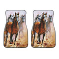 Running Horses Painting Print Front Car Floor Mats