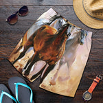 Running Horses Painting Print Men's Shorts