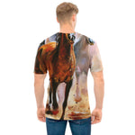 Running Horses Painting Print Men's T-Shirt