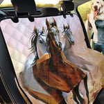 Running Horses Painting Print Pet Car Back Seat Cover
