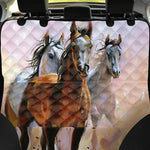 Running Horses Painting Print Pet Car Back Seat Cover
