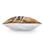 Running Horses Painting Print Pillow Cover