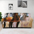 Running Horses Painting Print Sofa Cover